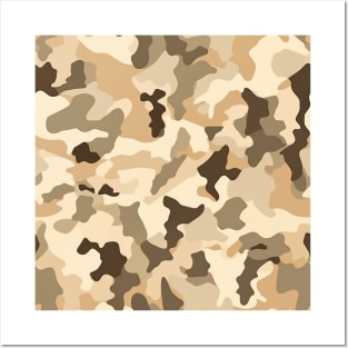 tan brown desert camo pattern Posters and Art